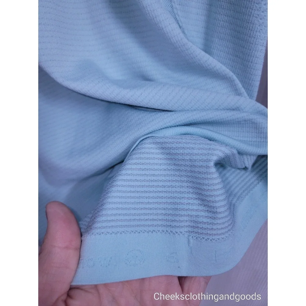 Lululemon 6 Run: Swiftly Tech Long Sleeve Blue  Shirt Reflective W3037S